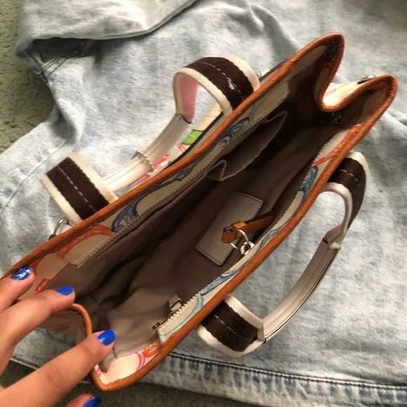 Coach Hampton Signature Scribble Pastel Bag - Picture 3 of 7